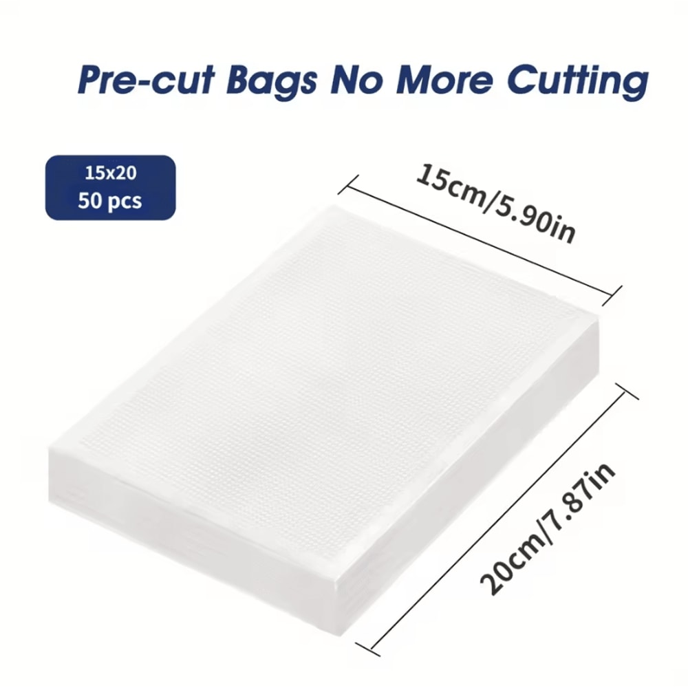 FreshShield Textured Vacuum Sealer Bags Commercial Food Vacuum Storage Bags For Meat Vegetables L 5