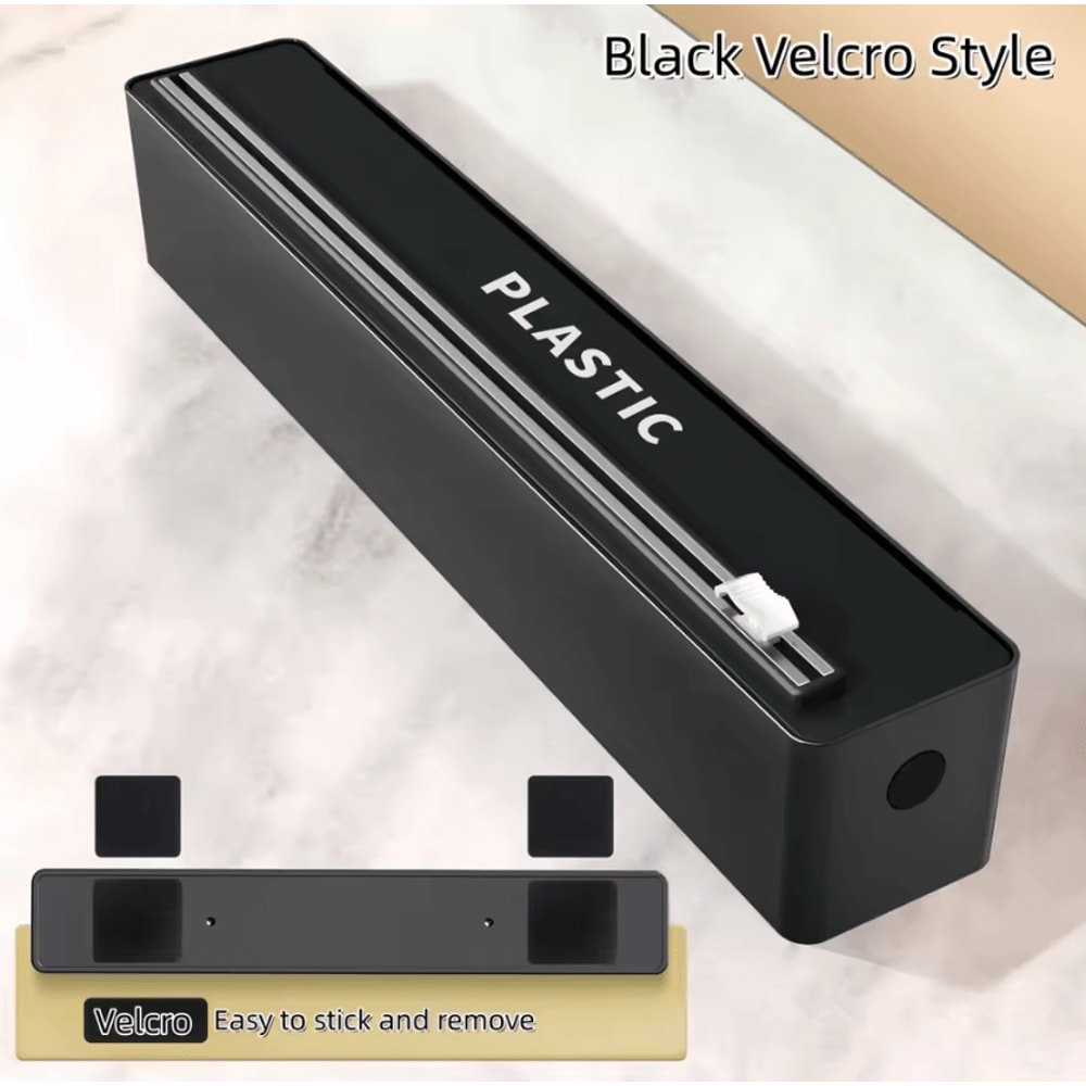 WallMounted Cling Film Dispenser With Cutter For Plastic Wrap Foil 2