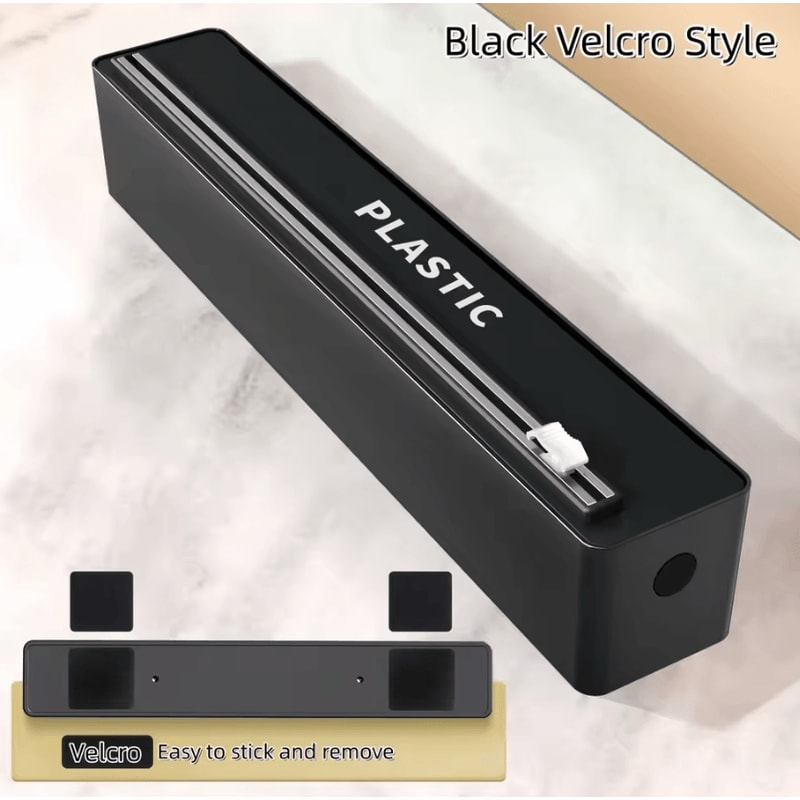 WallMounted Cling Film Dispenser With Cutter For Plastic Wrap Foil 2