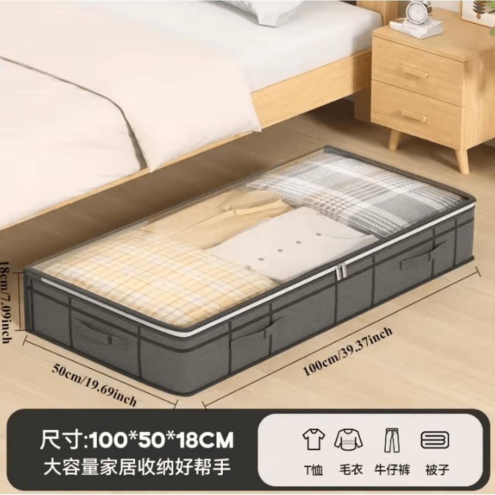 SpaceNest Underbed Storage Bag Foldable Quilt Organizer 4