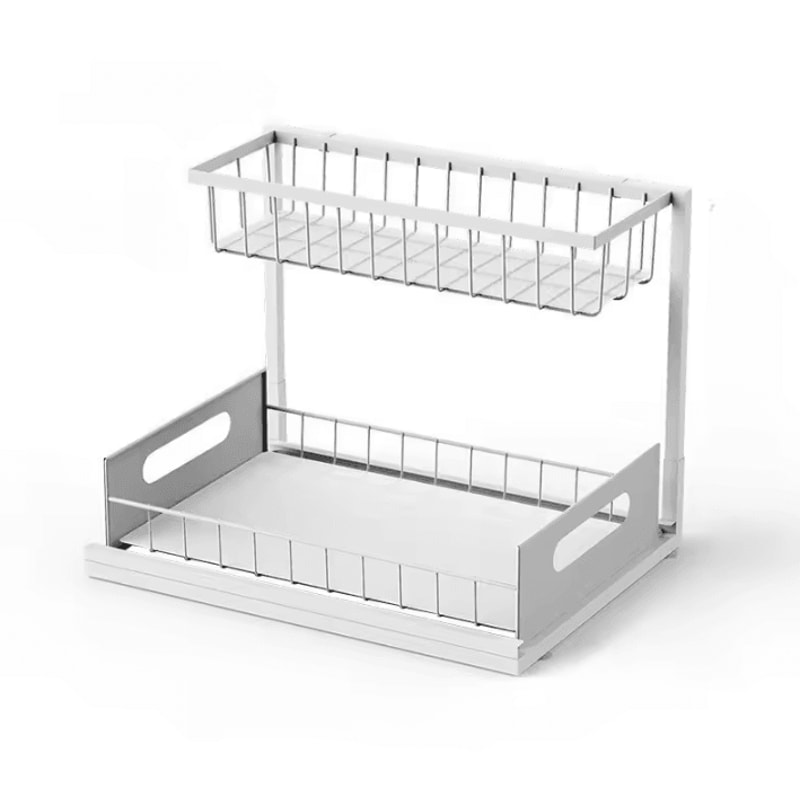 SlideEase Metal Under Sink Organizer PullOut Storage Shelf 3