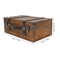 HeritageLock Vintage Wooden Treasure Chest Decorative Storage Trunk 3