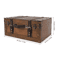 HeritageLock Vintage Wooden Treasure Chest Decorative Storage Trunk 4