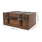 HeritageLock Vintage Wooden Treasure Chest Decorative Storage Trunk 4