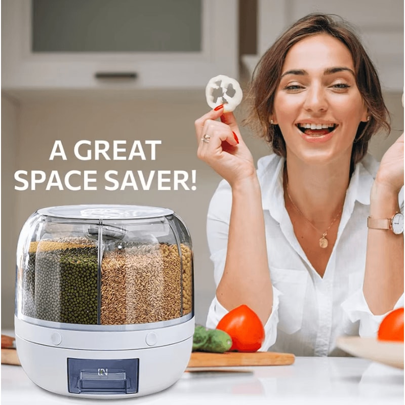 SpinSeal 360 Rotating Food Dispenser Airtight Grain Storage Container 2