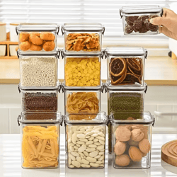 clearseal stackable food storage box & airtight kitchen organizer