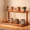RusticCharm 2Tier Wooden Storage Rack Countertop Spice Organizer 0