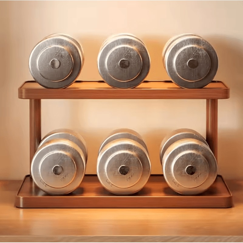 RusticCharm 2Tier Wooden Storage Rack Countertop Spice Organizer 1