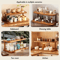 RusticCharm 2Tier Wooden Storage Rack Countertop Spice Organizer 2
