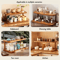 RusticCharm 2Tier Wooden Storage Rack Countertop Spice Organizer 2