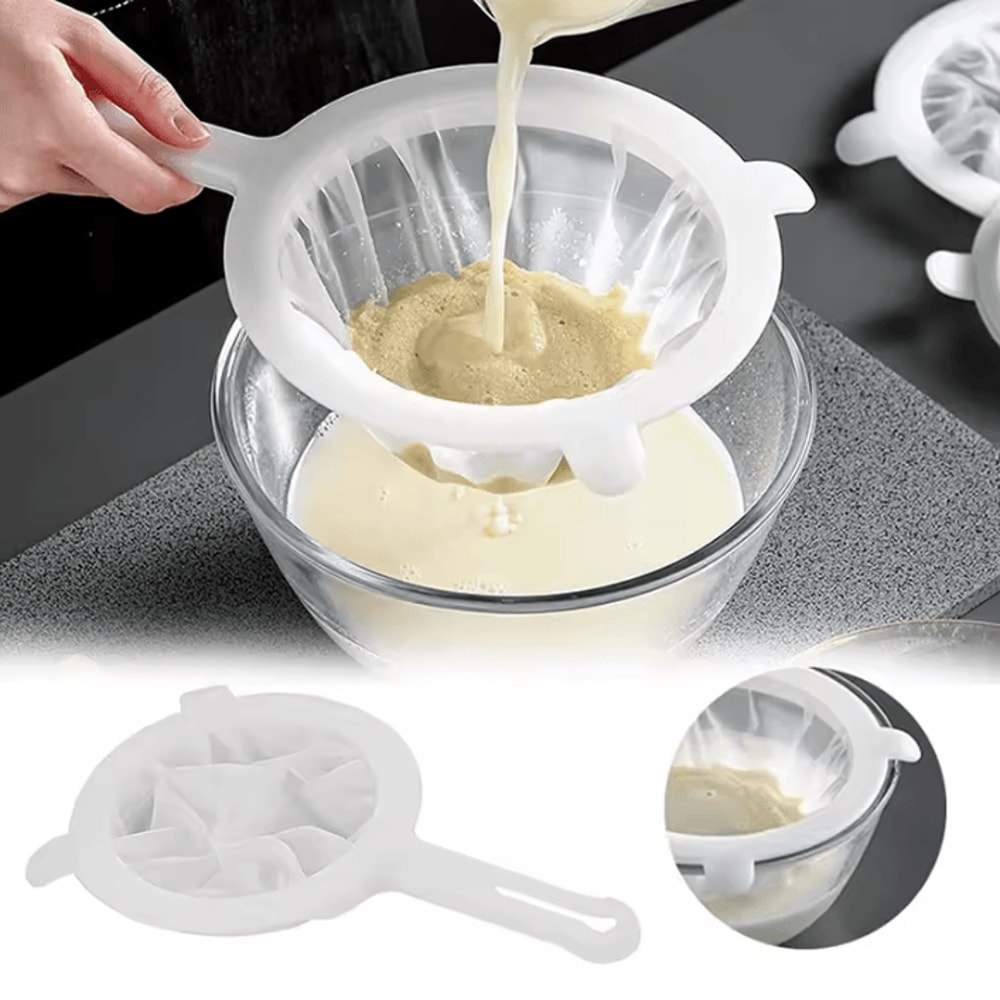 UltraFine Nylon Mesh Kitchen Strainer For Soy Milk Juice Yogurt 0