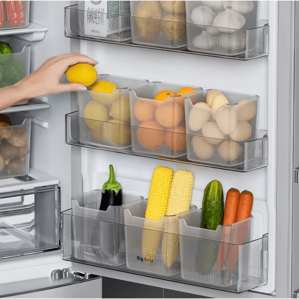 SpaceSaving Refrigerator Side Door Organizer Bins For Fruits Vegetables 1