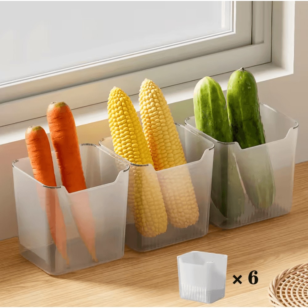 SpaceSaving Refrigerator Side Door Organizer Bins For Fruits Vegetables 4