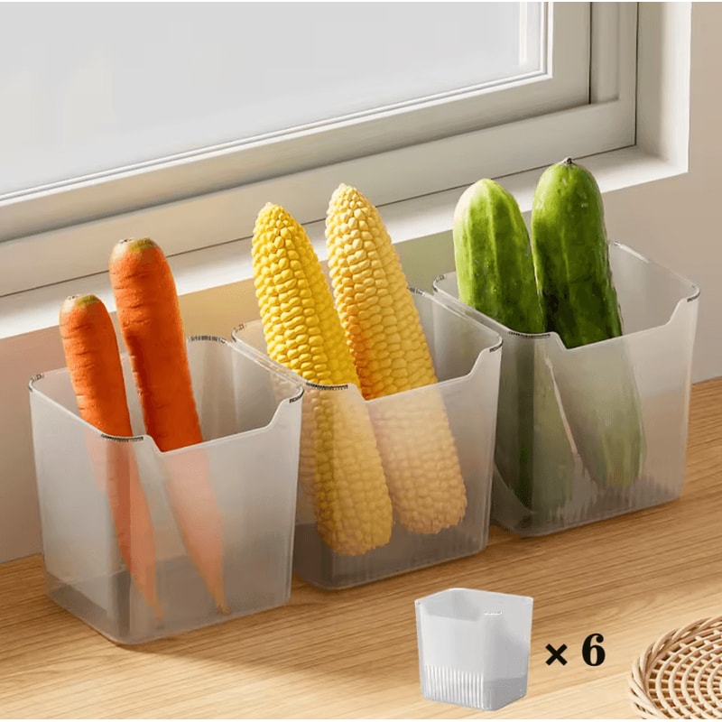 SpaceSaving Refrigerator Side Door Organizer Bins For Fruits Vegetables 4