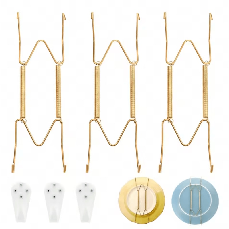 Invisible Spring Plate Hangers For Decorative Wall Display 0