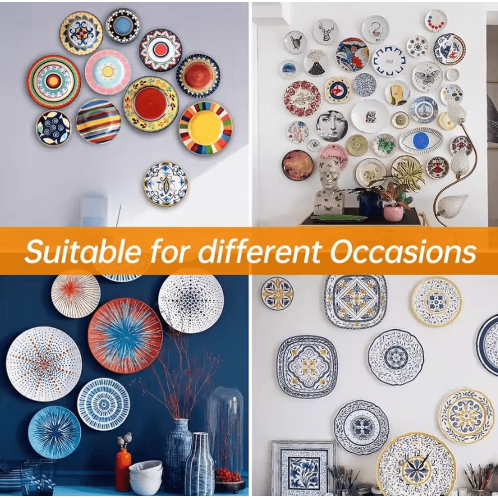 Invisible Spring Plate Hangers For Decorative Wall Display 6