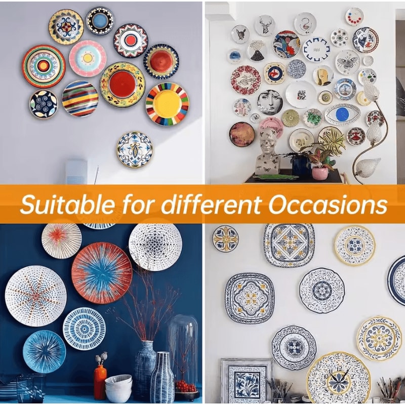 Invisible Spring Plate Hangers For Decorative Wall Display 6