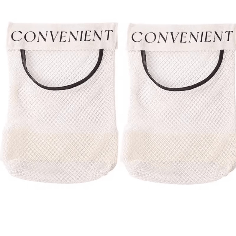WallMounted Mesh Trash Bag Organizer Kitchen Storage Net 3