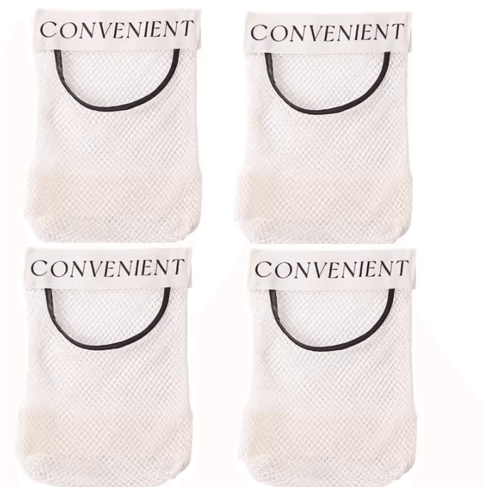 WallMounted Mesh Trash Bag Organizer Kitchen Storage Net 4