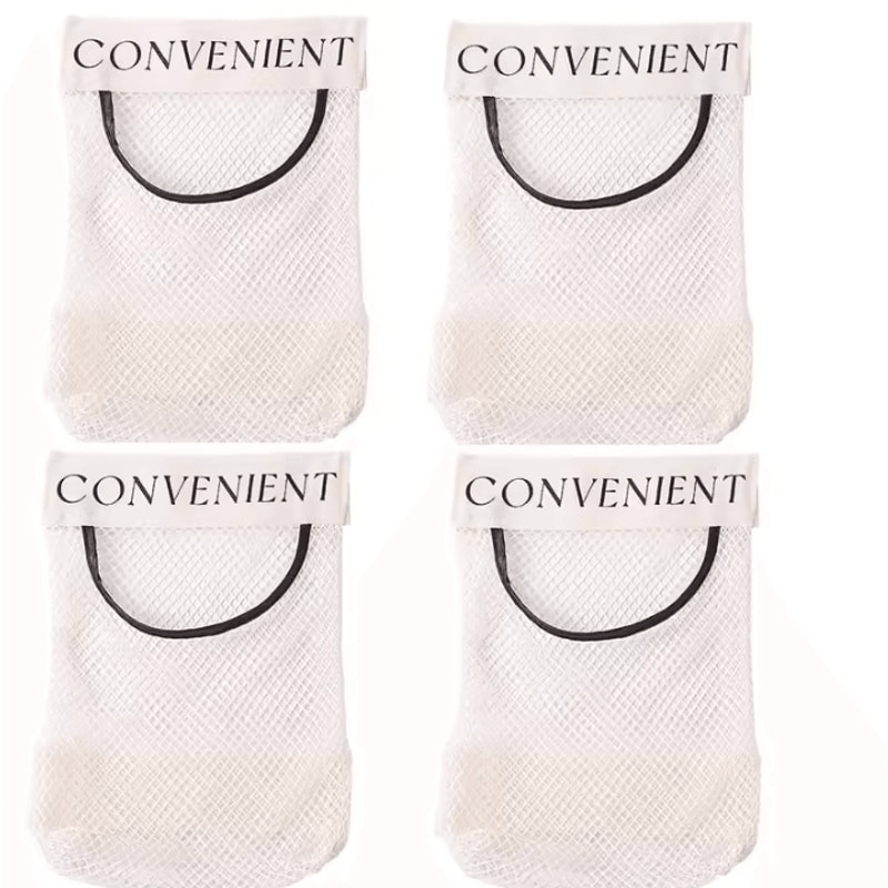 WallMounted Mesh Trash Bag Organizer Kitchen Storage Net 4