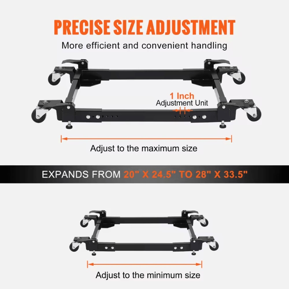 HeavyDuty Adjustable Washing Machine Refrigerator Roller Stand 3