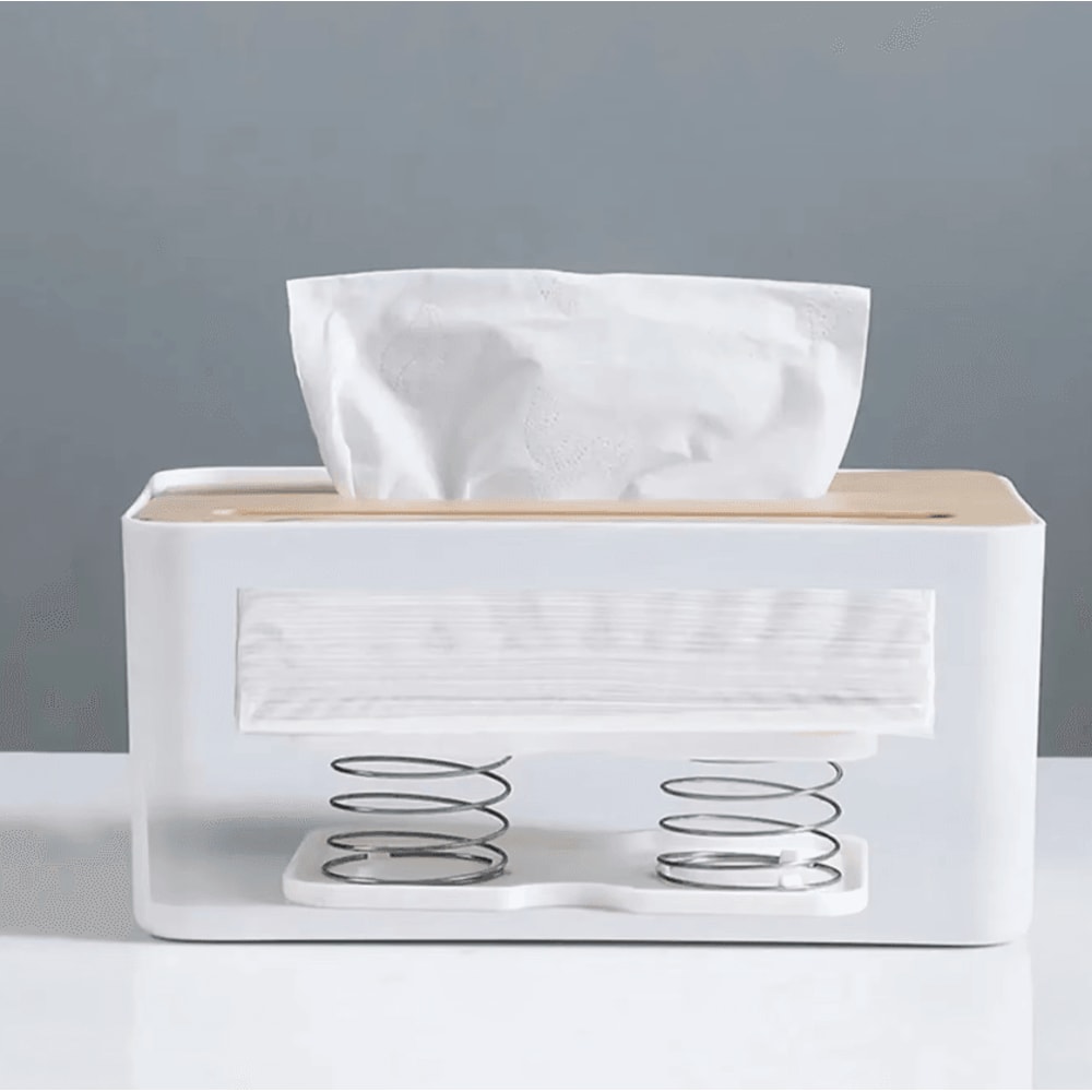 Automatic Lift Tissue Box Spring Holder Organizer For Kitchen Car 0