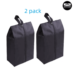 portable waterproof nylon shoe storage bags with zipper closure