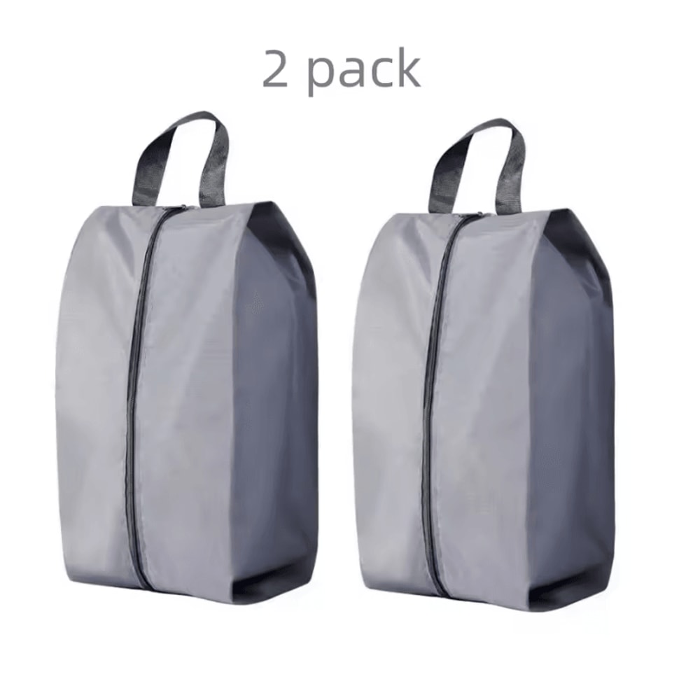 Portable Waterproof Nylon Shoe Storage Bags With Zipper Closure 2
