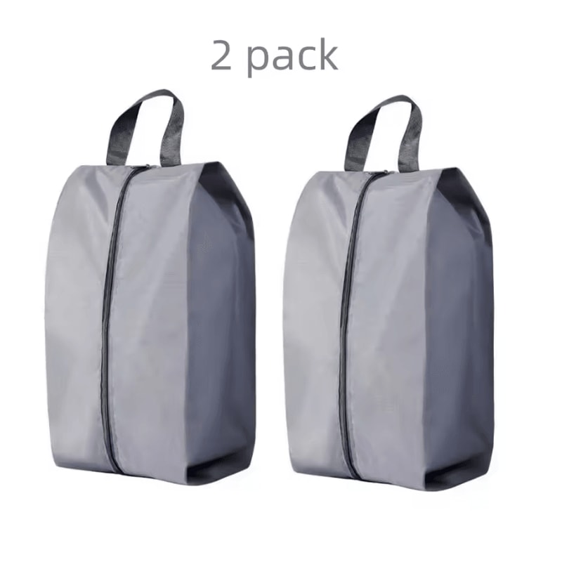 Portable Waterproof Nylon Shoe Storage Bags With Zipper Closure 2