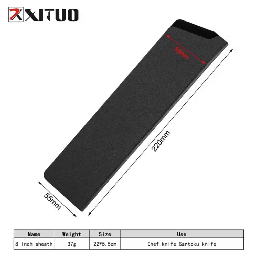 Universal Kitchen Knife Sheath Set For Chef Santoku Utility Knives 2
