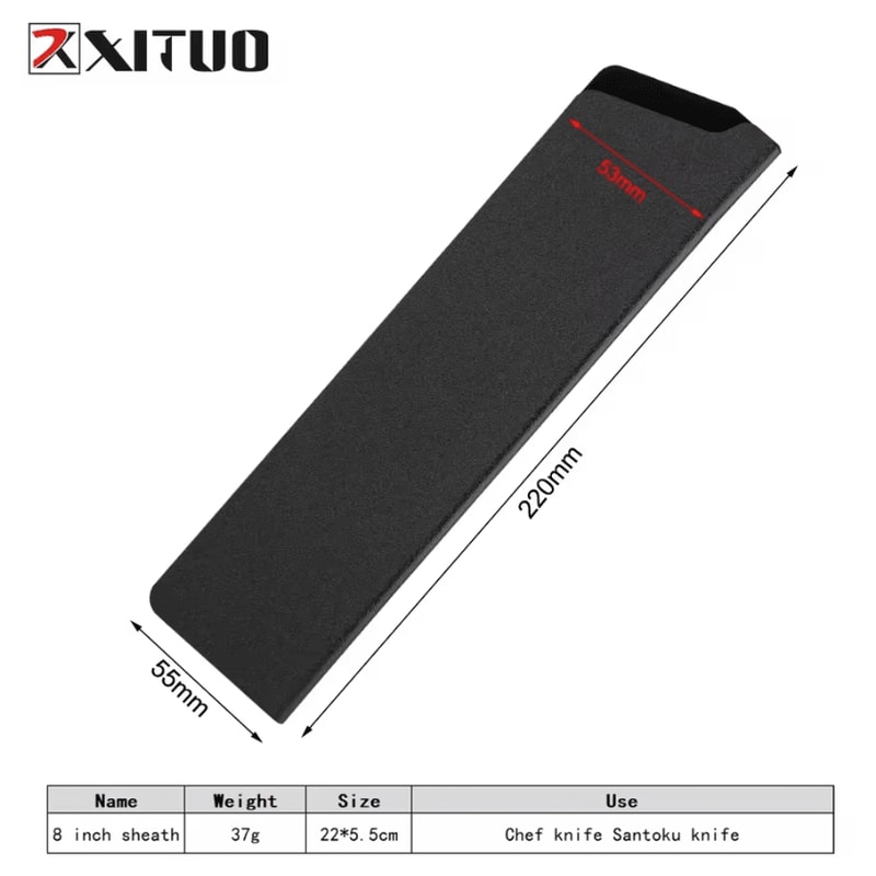 Universal Kitchen Knife Sheath Set For Chef Santoku Utility Knives 2