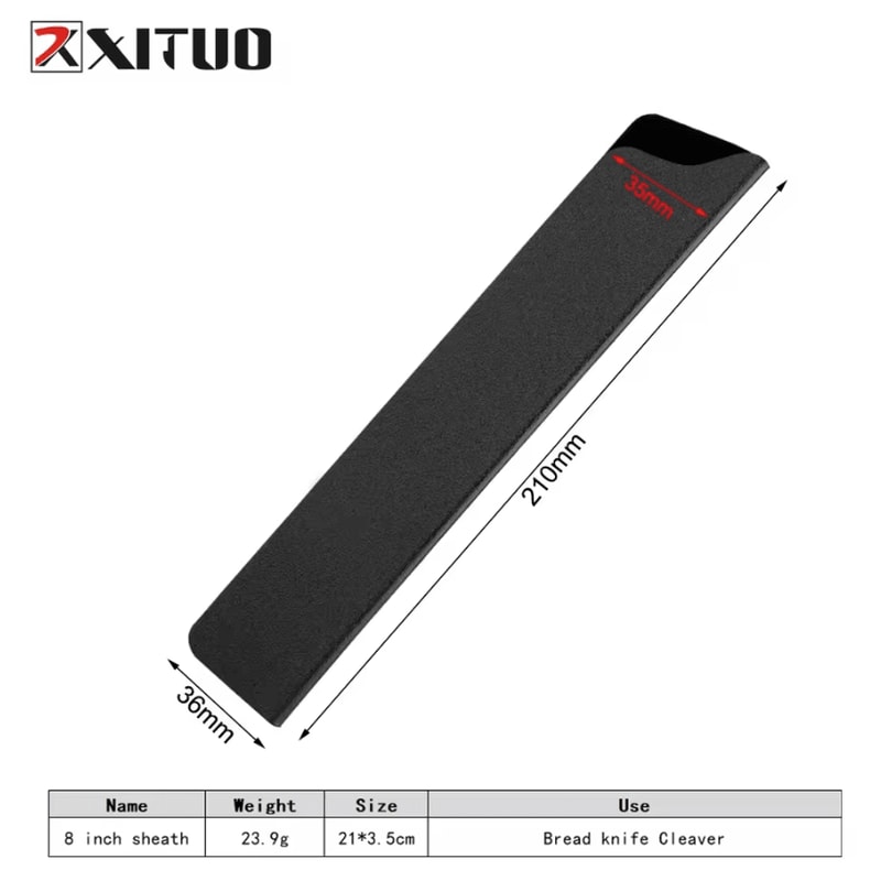 Universal Kitchen Knife Sheath Set For Chef Santoku Utility Knives 4