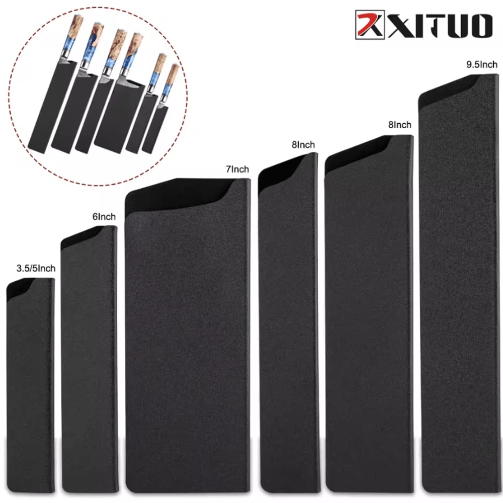 Universal Kitchen Knife Sheath Set For Chef Santoku Utility Knives 8