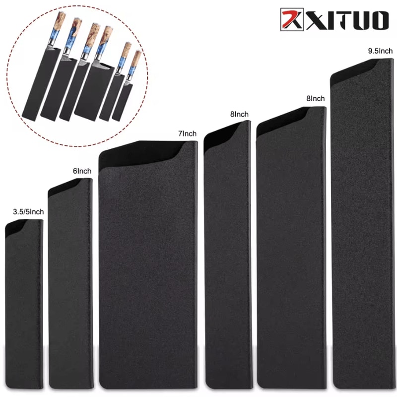 Universal Kitchen Knife Sheath Set For Chef Santoku Utility Knives 8