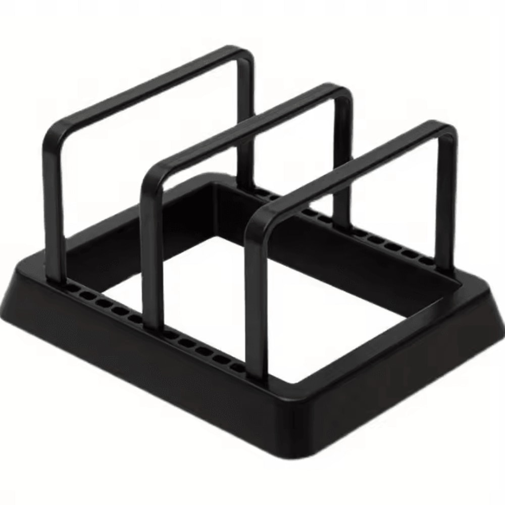 MultiFunction Kitchen Storage Rack With Knife Pot Lid Holder 3