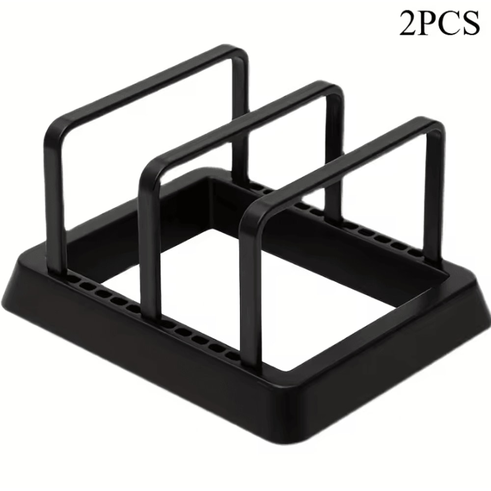 MultiFunction Kitchen Storage Rack With Knife Pot Lid Holder 4