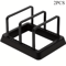 MultiFunction Kitchen Storage Rack With Knife Pot Lid Holder 4