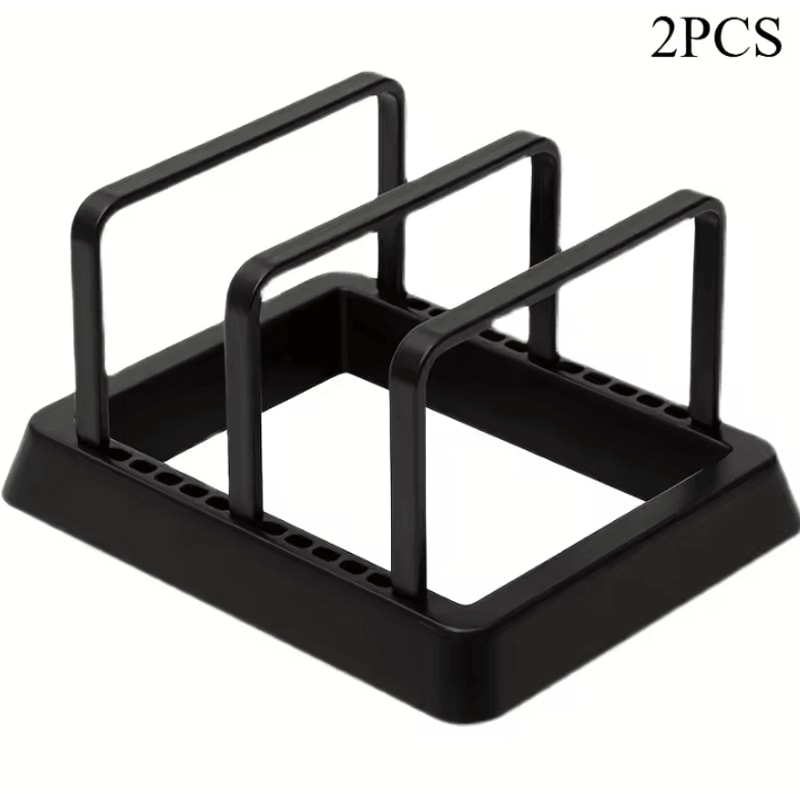 MultiFunction Kitchen Storage Rack With Knife Pot Lid Holder 4