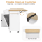 60Inch Rolling Kitchen Island Cart With Power Outlet Drop Leaf 2