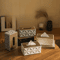 Minimalist Ripple Tissue Box Organizer With Wooden Lid 0