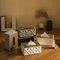 Minimalist Ripple Tissue Box Organizer With Wooden Lid 0