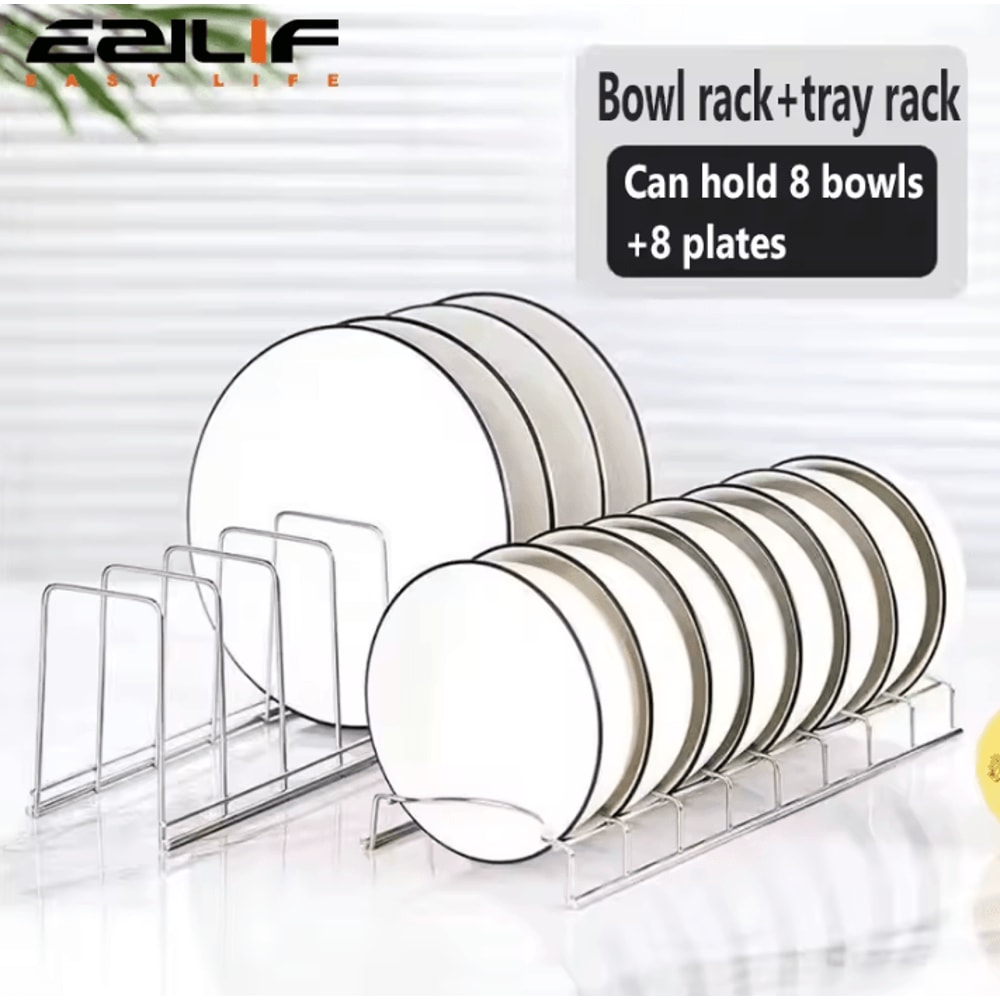 Stainless Steel Bowl Dish Drying Storage Rack 0