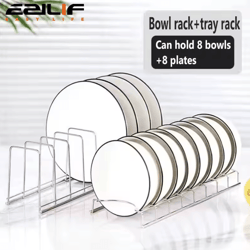 stainless steel bowl & dish drying storage rack