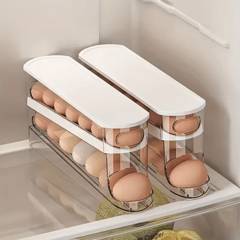 DoubleLayer Automatic Rolling Egg Storage Container 2