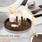 30CM Retro Wooden Serving Tray For Coffee Meals Home Decor 2