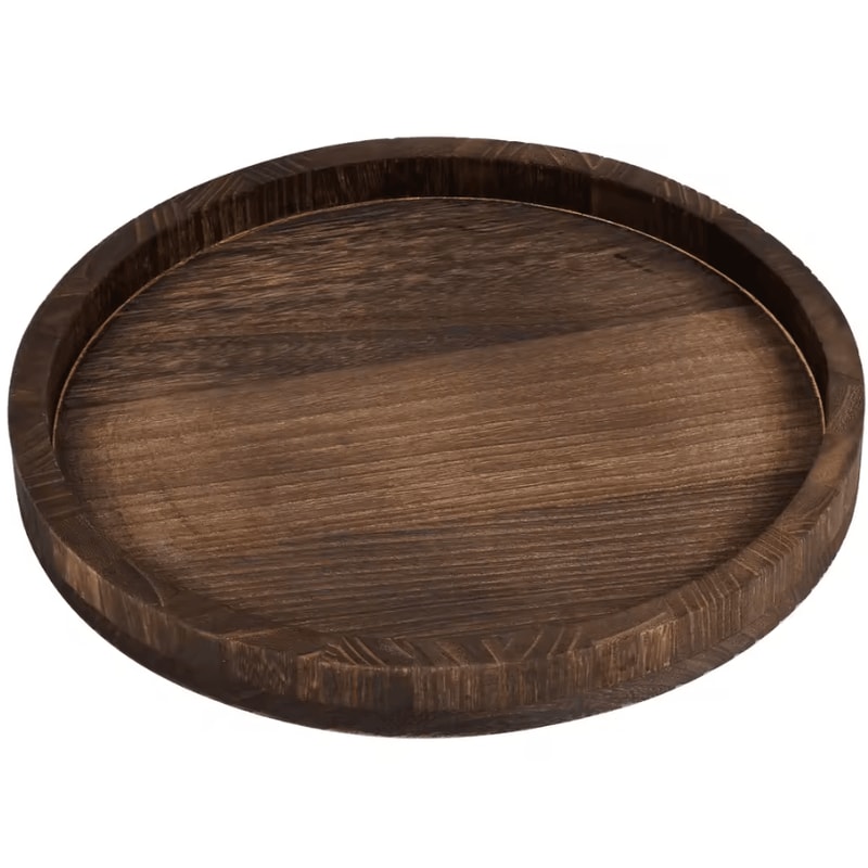 30CM Retro Wooden Serving Tray For Coffee Meals Home Decor 3