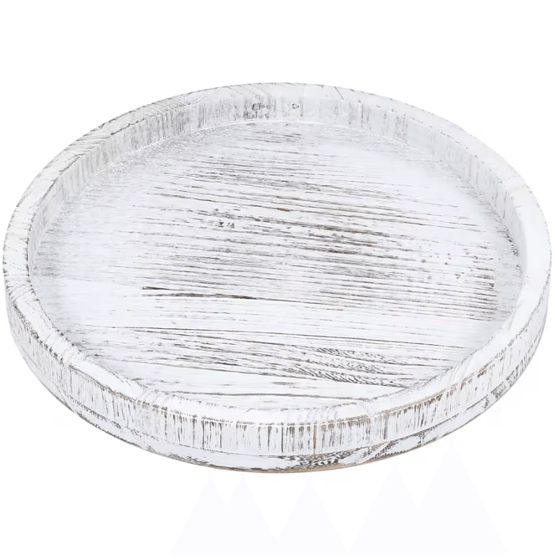 30CM Retro Wooden Serving Tray For Coffee Meals Home Decor 4