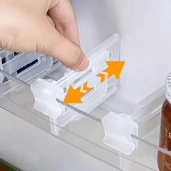 adjustable refrigerator space divider organizer for drinks & sauces