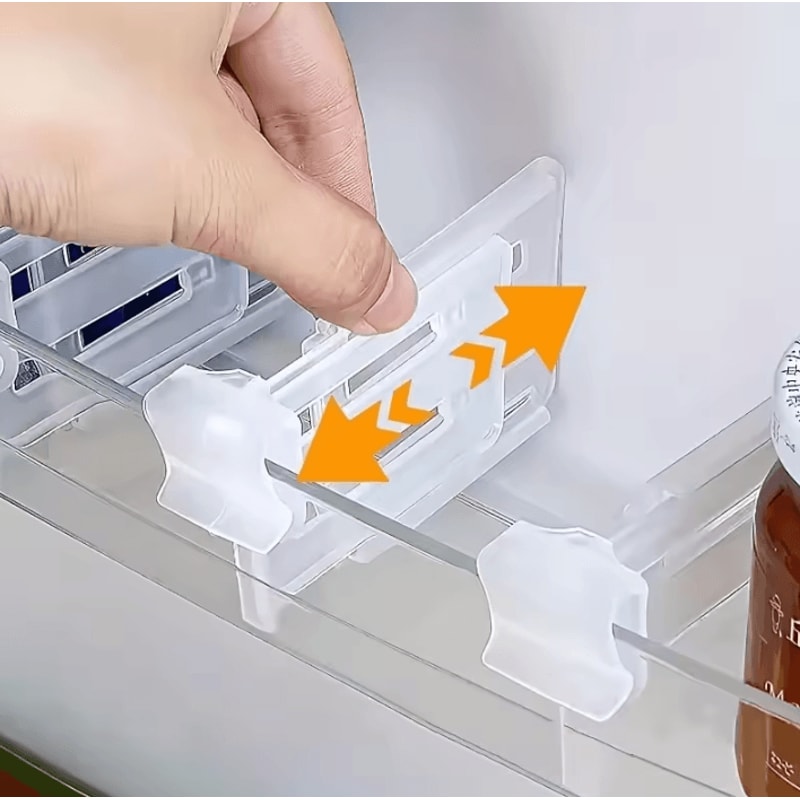 Adjustable Refrigerator Space Divider Organizer For Drinks Sauces 0