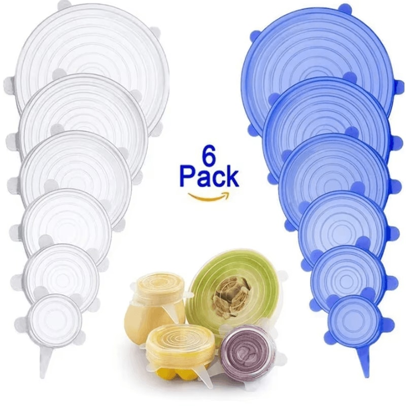 Reusable Silicone Stretch Lids For Fresh Food Storage 0